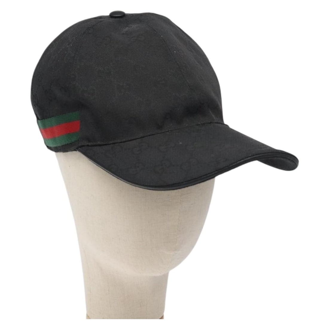 GG Canvas Medium Cap Black Red Green Web Stripe by Gucci 200035 (1 of 12)