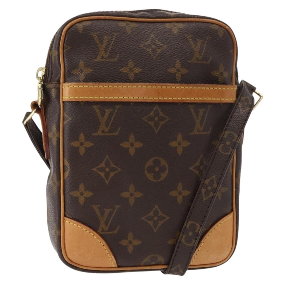 LOUIS VUITTON Monogram Danube Shoulder Bag M45266 Auth France: LOUIS VUITTON Monogram Danube Shoulder Bag M45266 Auth France The LOUIS VUITTON Monogram Danube Shoulder Bag (Product No. M45266) is a stylish and practical accessory crafted in France. Made from dura