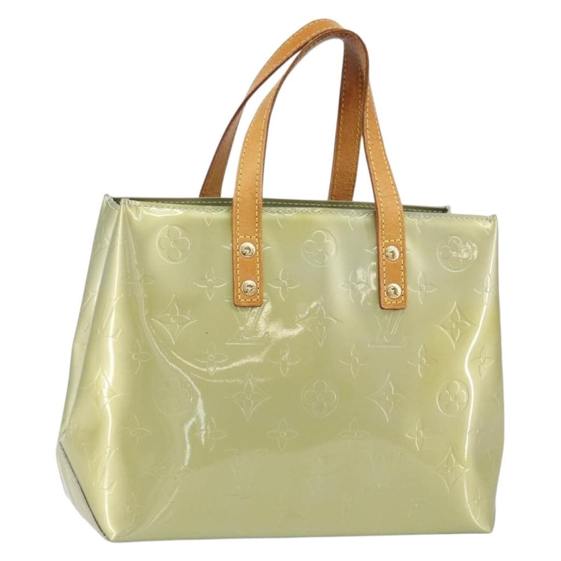 Louis Vuitton Reade PM Gris Monogram Vernis Patent Leather Handbag M91145 (1 of 18)