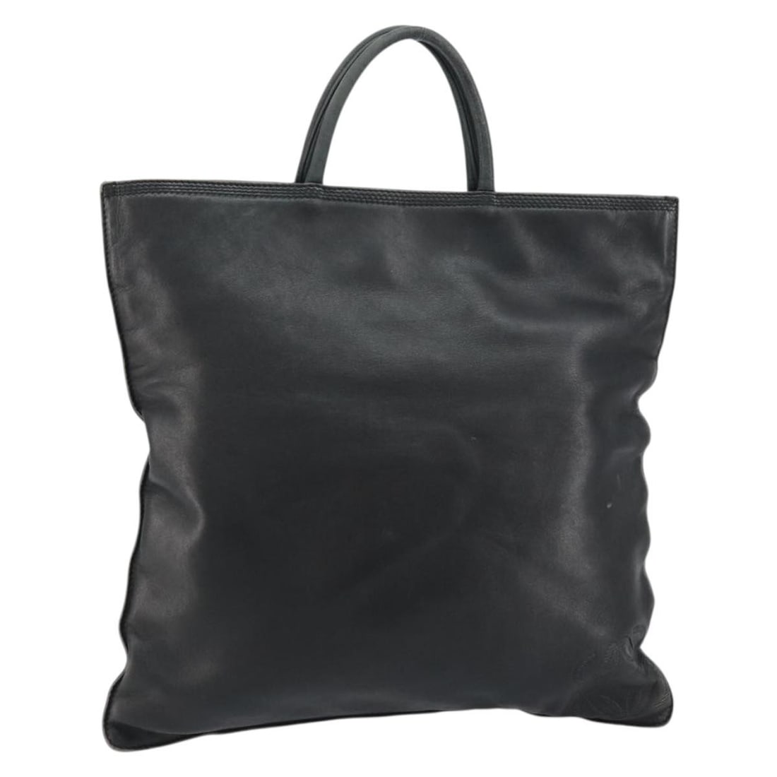 Loewe Anagram Black Leather Handbag with Gold Tone Accents Spain (1 of 18)