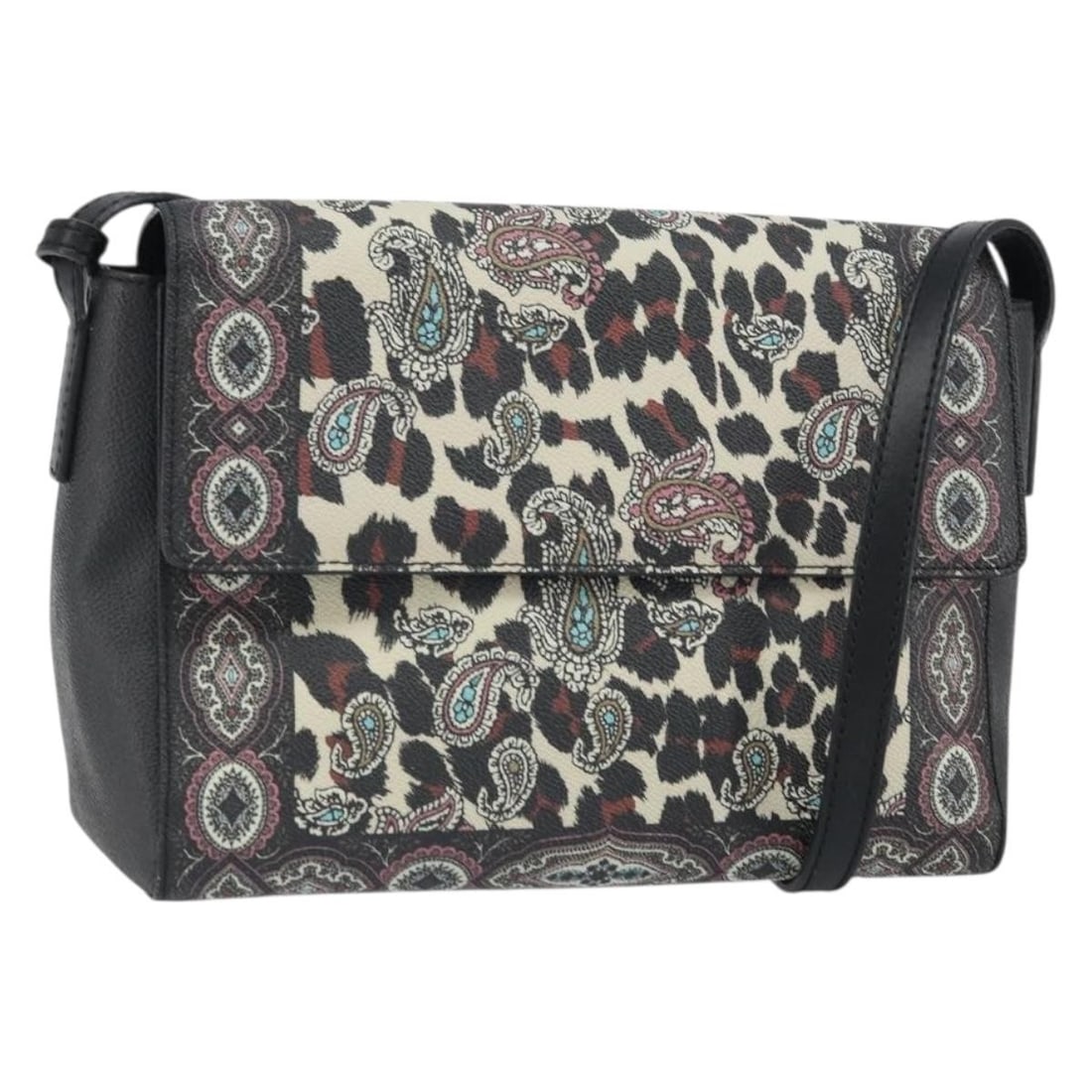 Black and Gold PVC Paisley Shoulder Bag by ETRO Italy (1 of 18)