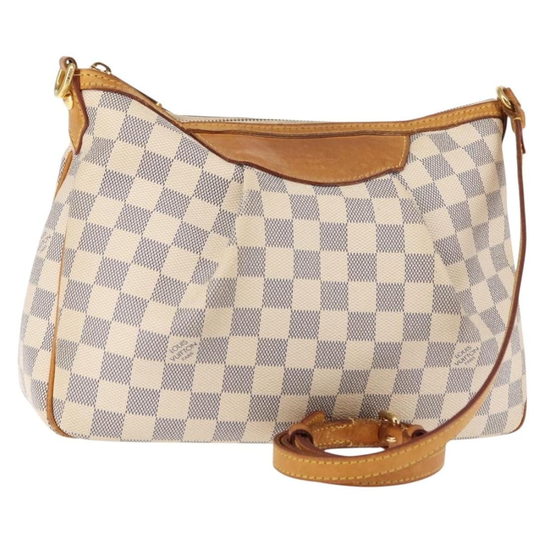 LOUIS VUITTON Damier Azur Siracusa PM Shoulder Bag N41113 Auth: LOUIS VUITTON Damier Azur Siracusa PM Shoulder Bag N41113 Auth Introducing the LOUIS VUITTON Damier Azur Siracusa PM Shoulder Bag, a stylish accessory crafted from durable Damier Azur canvas. This sho