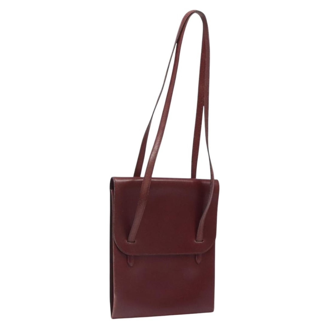 HERMES Red Leather Shoulder Bag with 12.2in Strap Drop (1 of 18)