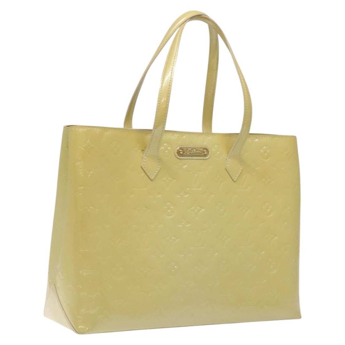 LOUIS VUITTON Monogram Vernis Wilshire MM Hand Bag Broncorail M91441 Authentic (1 of 18)