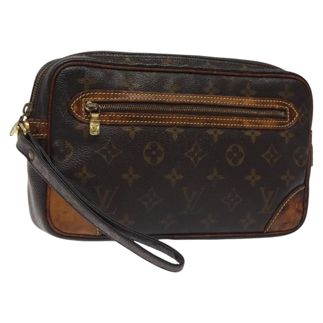 LOUIS VUITTON Monogram Marly Dragonne GM Clutch Bag M51825 Authentic: LOUIS VUITTON Monogram Marly Dragonne GM Clutch Bag M51825 Authentic Elevate your accessory game with this authentic LOUIS VUITTON Monogram Marly Dragonne GM Clutch Bag. Crafted from durable Monogram