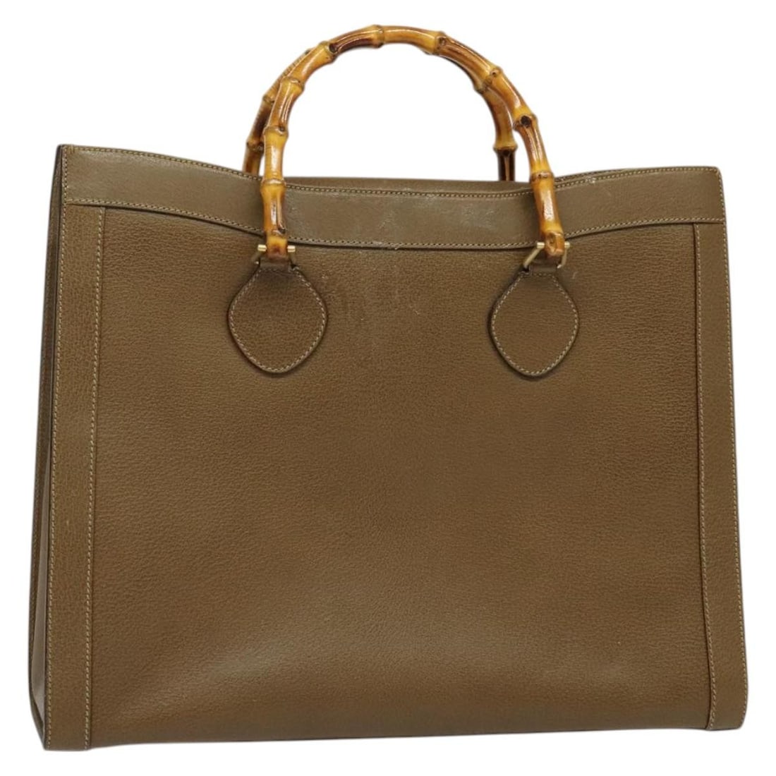 GUCCI Bamboo Hand Bag Leather Brown Gold 002 1186 0259 Authentic Italian Luxury (1 of 18)