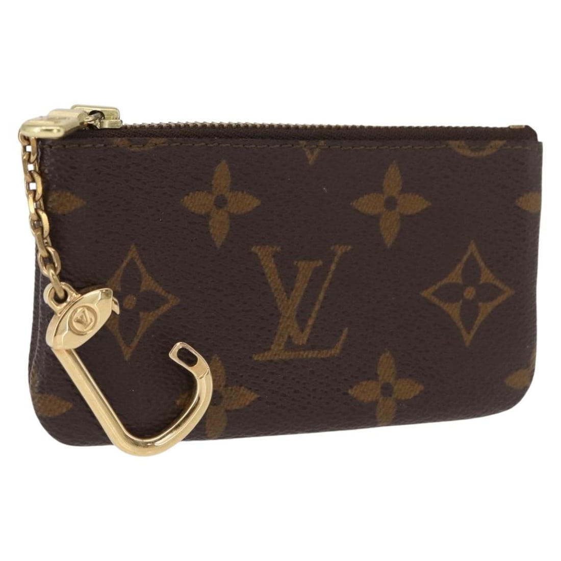 Monogram Canvas Coin Purse Louis Vuitton Pochette Cles M60033: Monogram Canvas Coin Purse Louis Vuitton Pochette Cles M60033 This Louis Vuitton Monogram Pochette Cles coin purse features the signature Monogram canvas design. The compact accessory is crafted in Fr