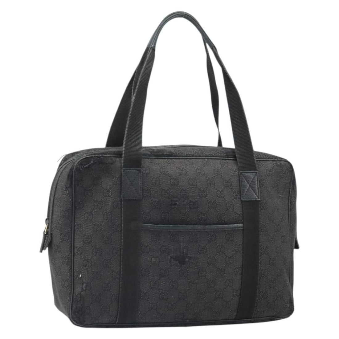 Black GG Canvas Gucci 282529 Handbag Made in Italy: Black GG Canvas Gucci 282529 Handbag Made in Italy This is a Gucci GG Canvas hand bag in black, featuring the signature GG canvas exterior. The bag is made in Italy and includes dual handles. Please n