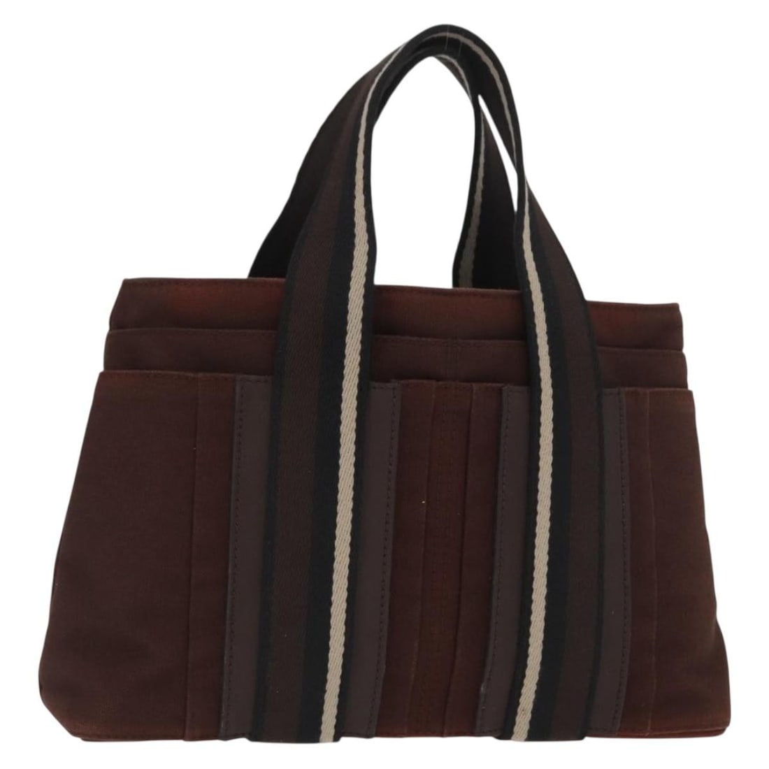 Hermes Toroca PM Brown Canvas Handbag France: Hermes Toroca PM Brown Canvas Handbag France This Hermes Toroca Horizontal PM hand bag is crafted from brown canvas and features a classic, structured silhouette. The bag is designed with dual handles