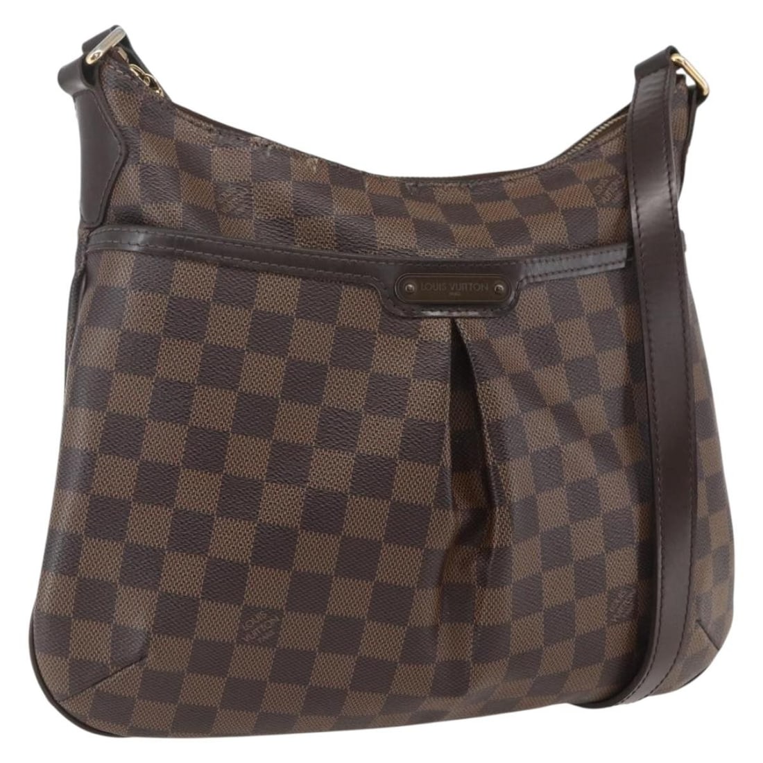 Louis Vuitton Damier Ebene Bloomsbury PM Canvas Shoulder Bag N42251 France: Louis Vuitton Damier Ebene Bloomsbury PM Canvas Shoulder Bag N42251 France This Louis Vuitton Damier Ebene Bloomsbury PM shoulder bag features the signature Damier Ebene canvas in a classic brown colo