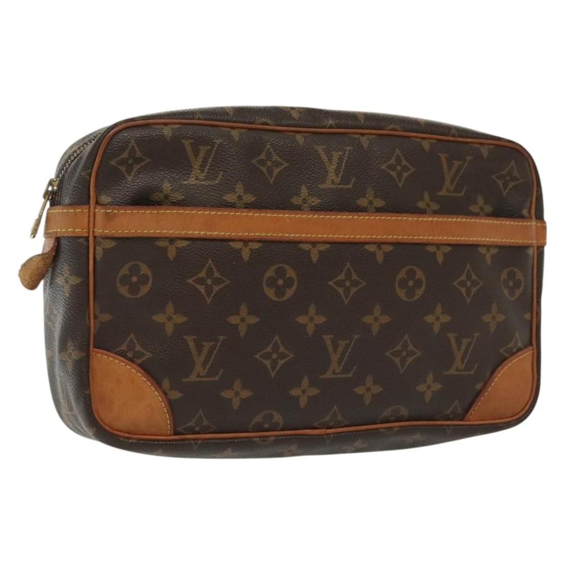 LOUIS VUITTON Monogram Compiegne 28 Clutch Bag M51845 Auth France (1 of 18)