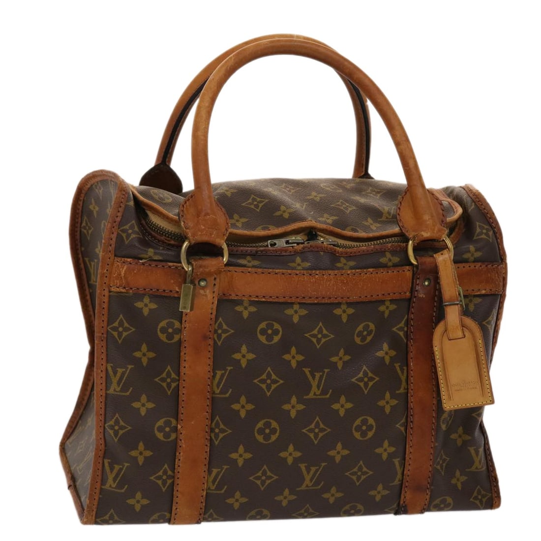 LOUIS VUITTON Monogram Sac Shan 40 Boston Bag M42024 Auth (1 of 18)