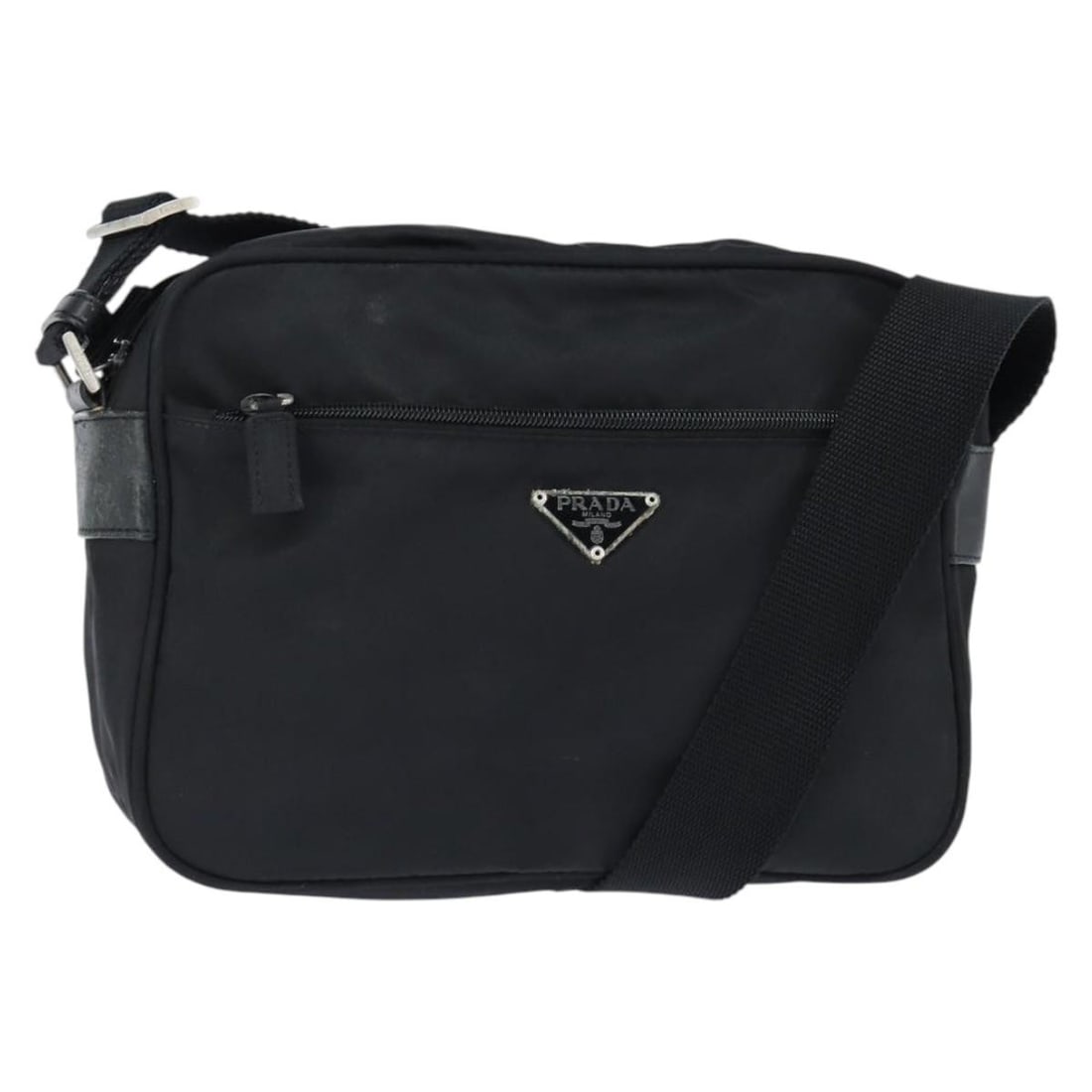 PRADA Black Nylon Shoulder Bag Auth 148935 Made in Italy (1 of 18)