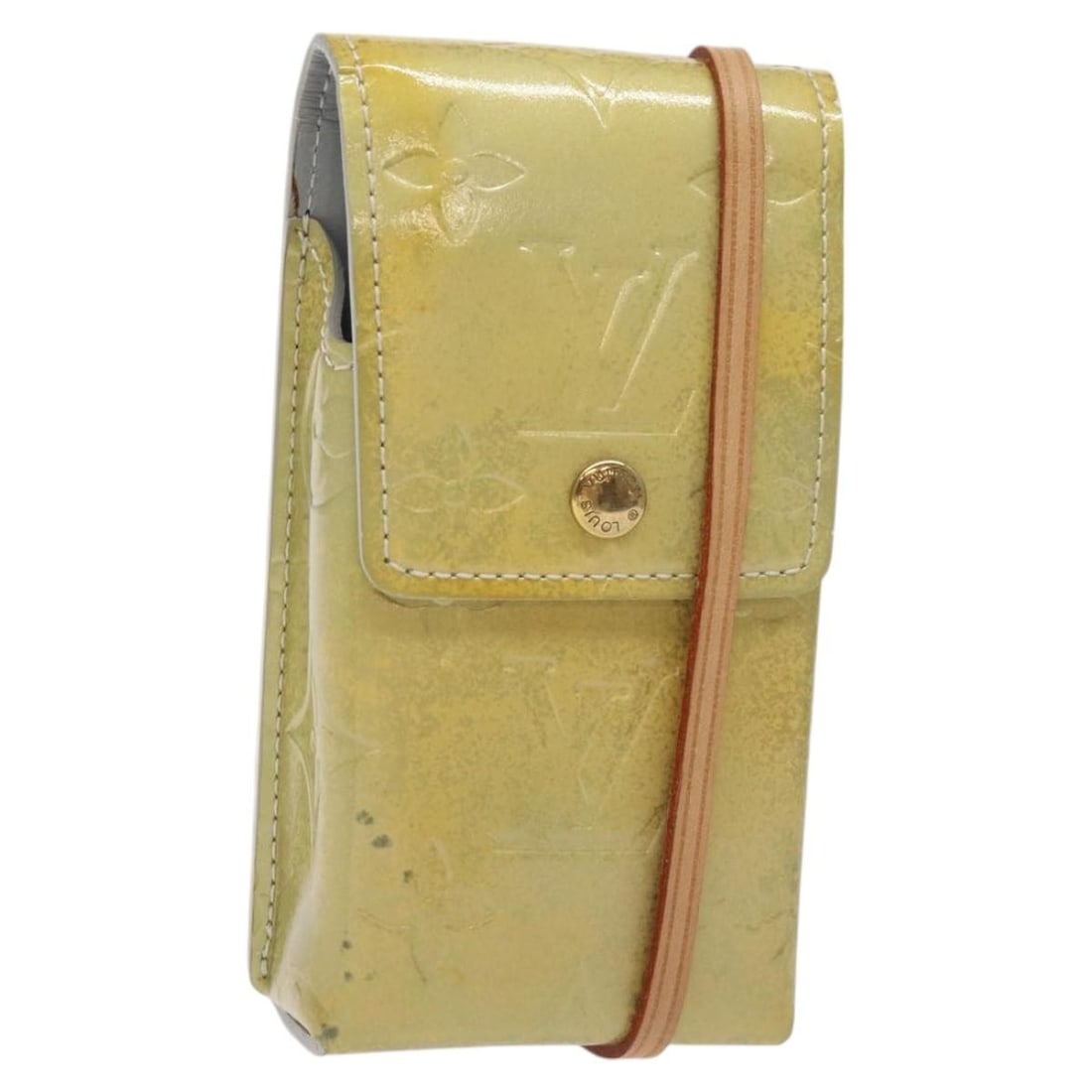 Louis Vuitton Monogram Vernis Green Cigarette Case Gris Auth MI0969 (1 of 18)