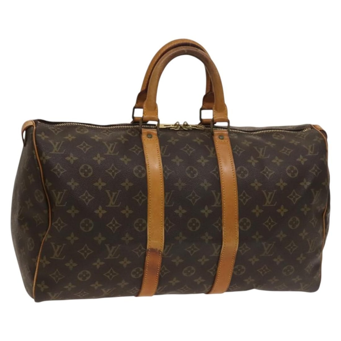 LOUIS VUITTON Monogram Keepall 45 Boston Bag M41428 Auth Made in France (1 of 18)