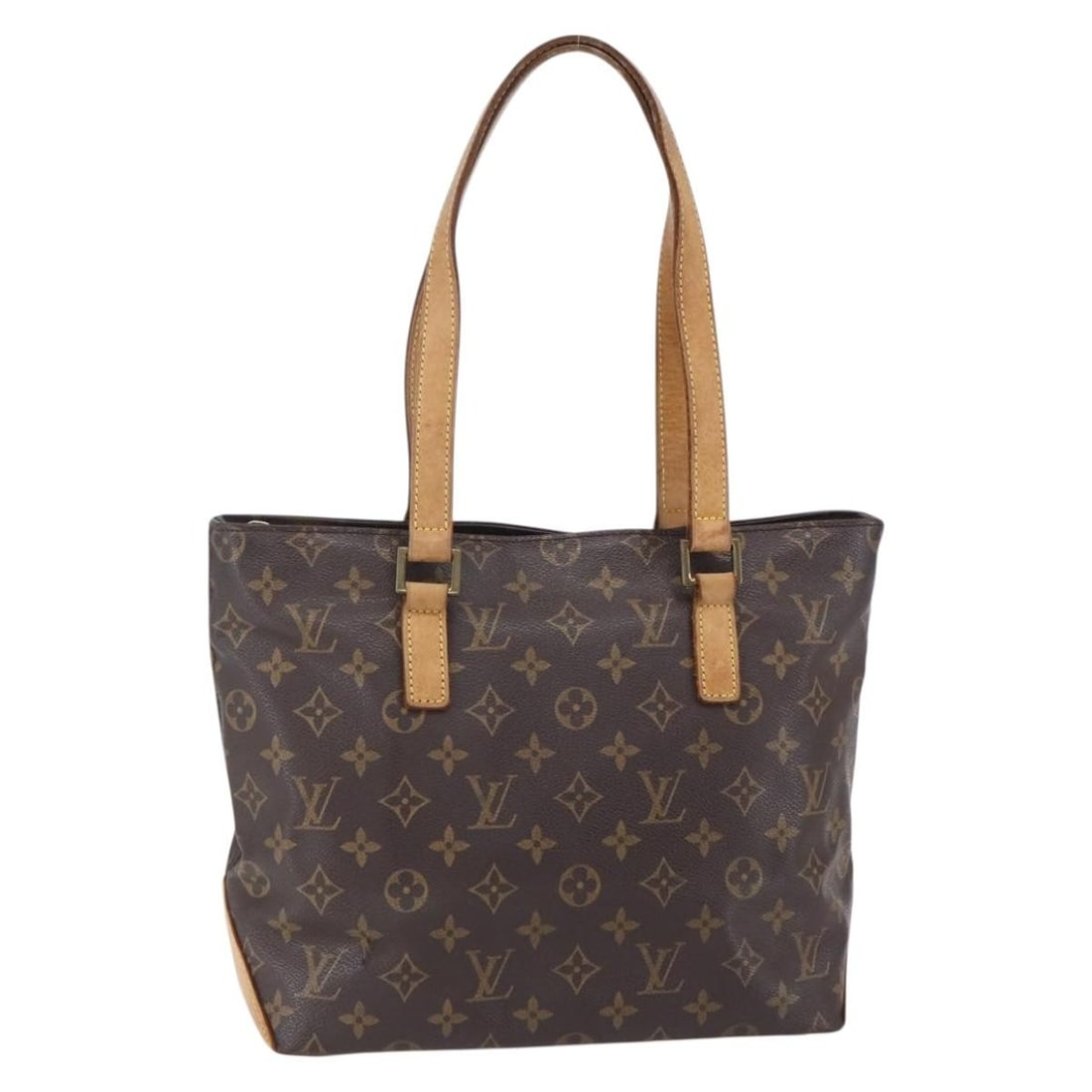 Louis Vuitton Cabas Piano Monogram Canvas Tote Bag M51148 France: Louis Vuitton Cabas Piano Monogram Canvas Tote Bag M51148 France This Louis Vuitton Monogram Cabas Piano tote bag is crafted from the iconic monogram canvas and features natural leather trim with a sp