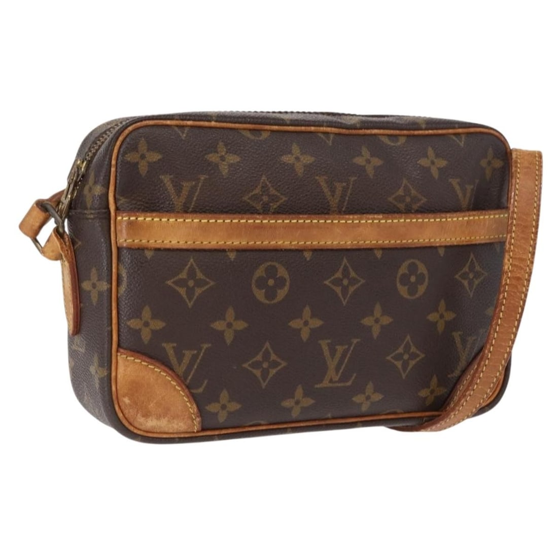 Louis Vuitton Trocadero 23 Monogram Canvas Shoulder Bag M51276 France: Louis Vuitton Trocadero 23 Monogram Canvas Shoulder Bag M51276 France This Louis Vuitton Trocadero 23 shoulder bag features the iconic Monogram canvas with a brown monogram exterior. The bag is equipp