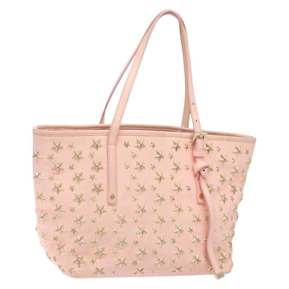 Jimmy Choo Pink Gold Studs Tote Bag Leather Made in Italy (1 of 18)