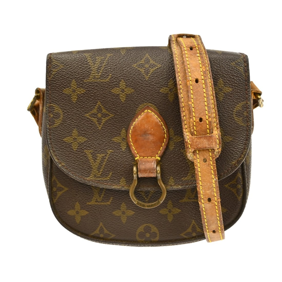 Saint Cloud PM Monogram Canvas Shoulder Bag by Louis Vuitton M51244: Saint Cloud PM Monogram Canvas Shoulder Bag by Louis Vuitton M51244 This Louis Vuitton Saint Cloud PM shoulder bag features the iconic Monogram canvas with leather trim and a beige crossbody strap. Th