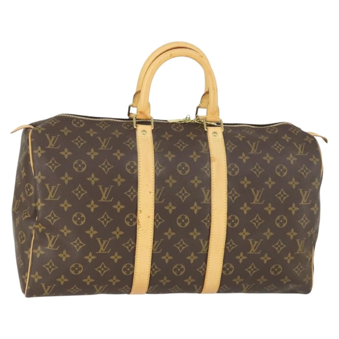 Louis Vuitton Monogram Canvas Keepall 45 Boston Travel Bag M41428: Louis Vuitton Monogram Canvas Keepall 45 Boston Travel Bag M41428 This Louis Vuitton Monogram Keepall 45 Boston Bag features the iconic monogram canvas exterior in classic brown. The bag includes a sp