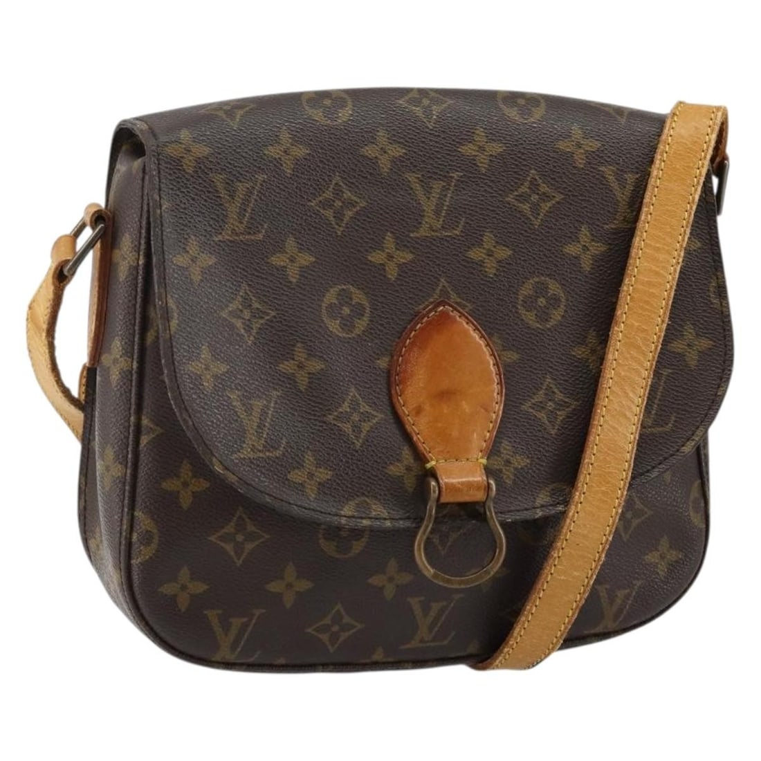 LOUIS VUITTON Monogram Saint Cloud GM Shoulder Bag M51242 France Auth (1 of 18)