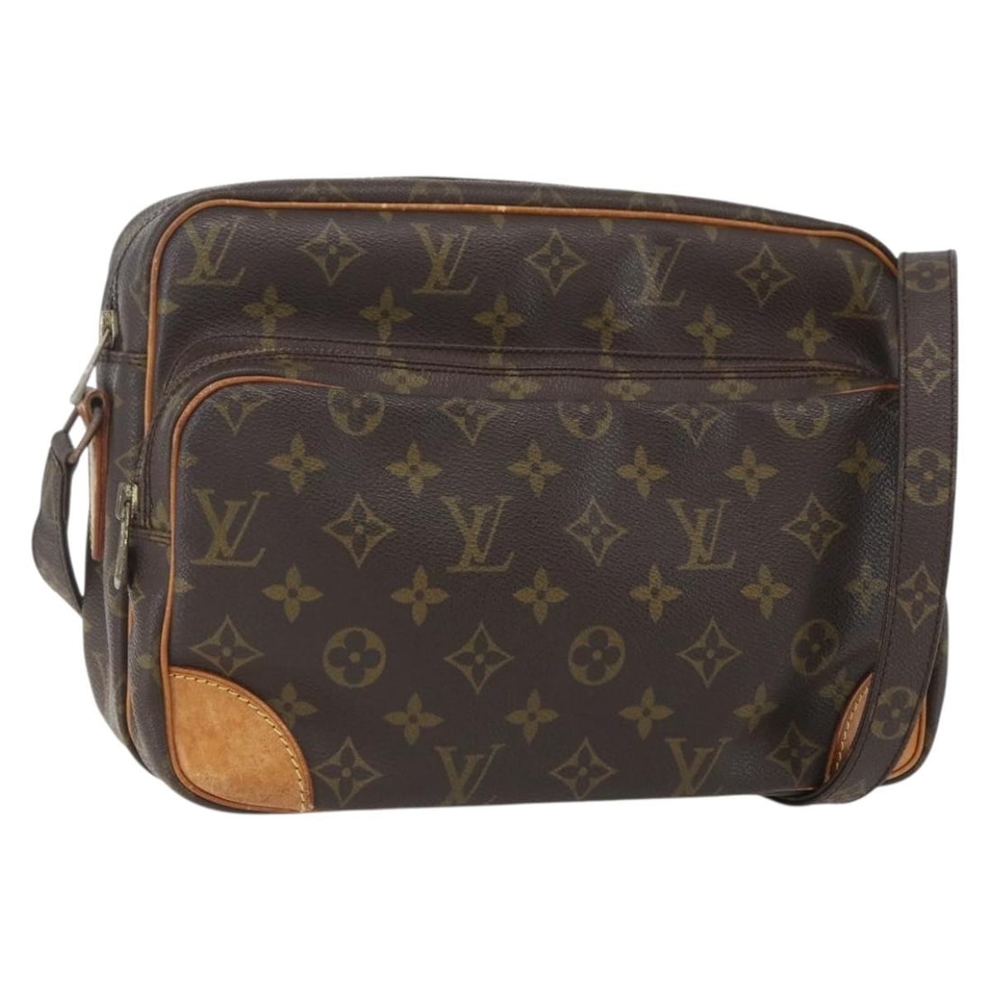 LOUIS VUITTON Monogram Nile Shoulder Bag M45244 Authentic France: LOUIS VUITTON Monogram Nile Shoulder Bag M45244 Authentic France This exquisite LOUIS VUITTON Monogram Nile Shoulder Bag (Product No. M45244) is crafted from premium Monogram Canvas, showcasing the ic