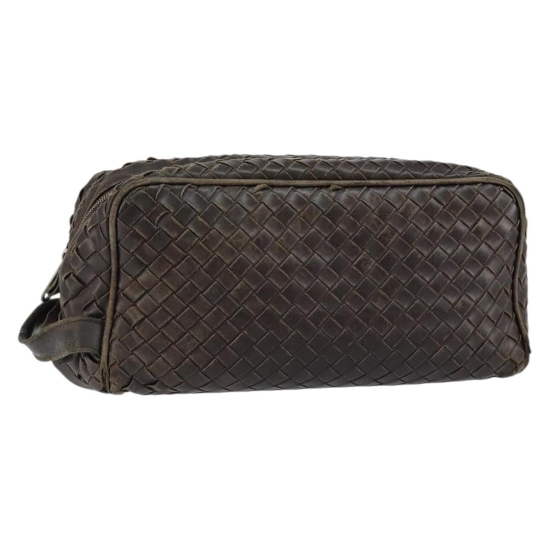Bottega Veneta Intrecciato Brown Leather Clutch Bag Auth Italy (1 of 18)
