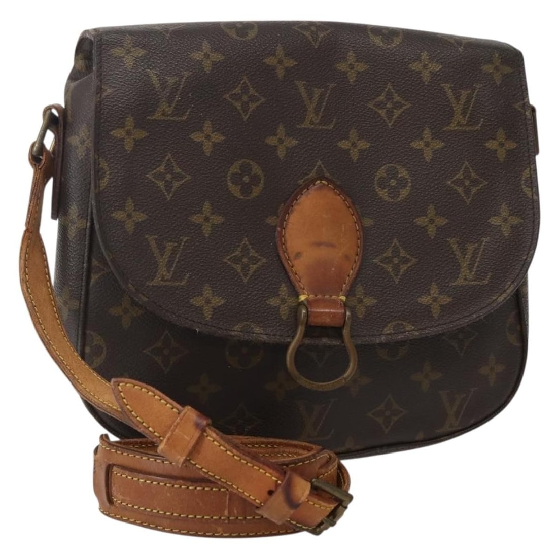 LOUIS VUITTON Monogram Saint Cloud GM Shoulder Bag M51242 Auth France (1 of 18)