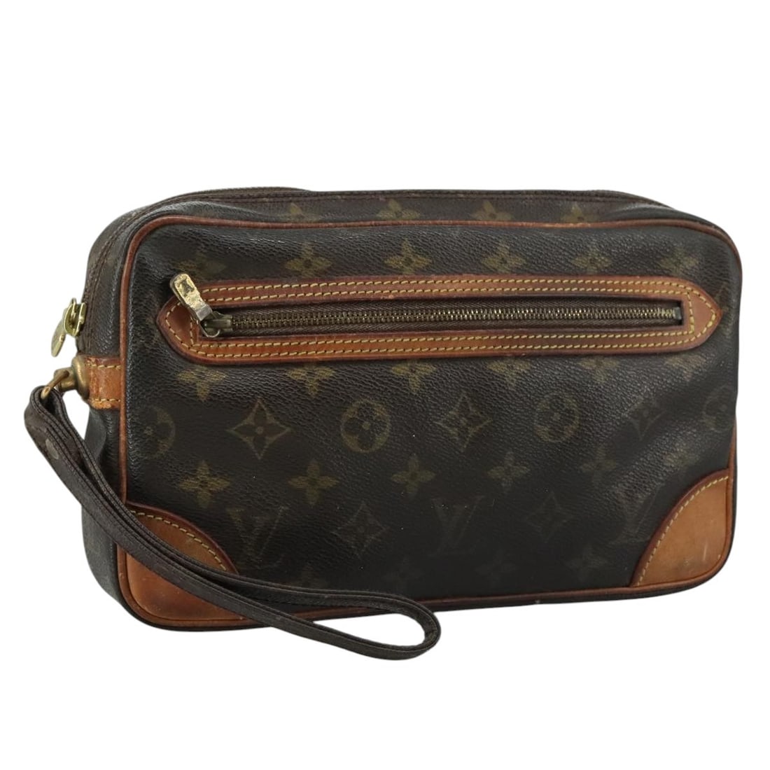 LOUIS VUITTON Monogram Marly Dragonne GM Clutch Bag M51825 France Auth: LOUIS VUITTON Monogram Marly Dragonne GM Clutch Bag M51825 France Auth This LOUIS VUITTON Monogram Marly Dragonne GM Clutch Bag is a stylish accessory crafted from durable Monogram Canvas, showcasing
