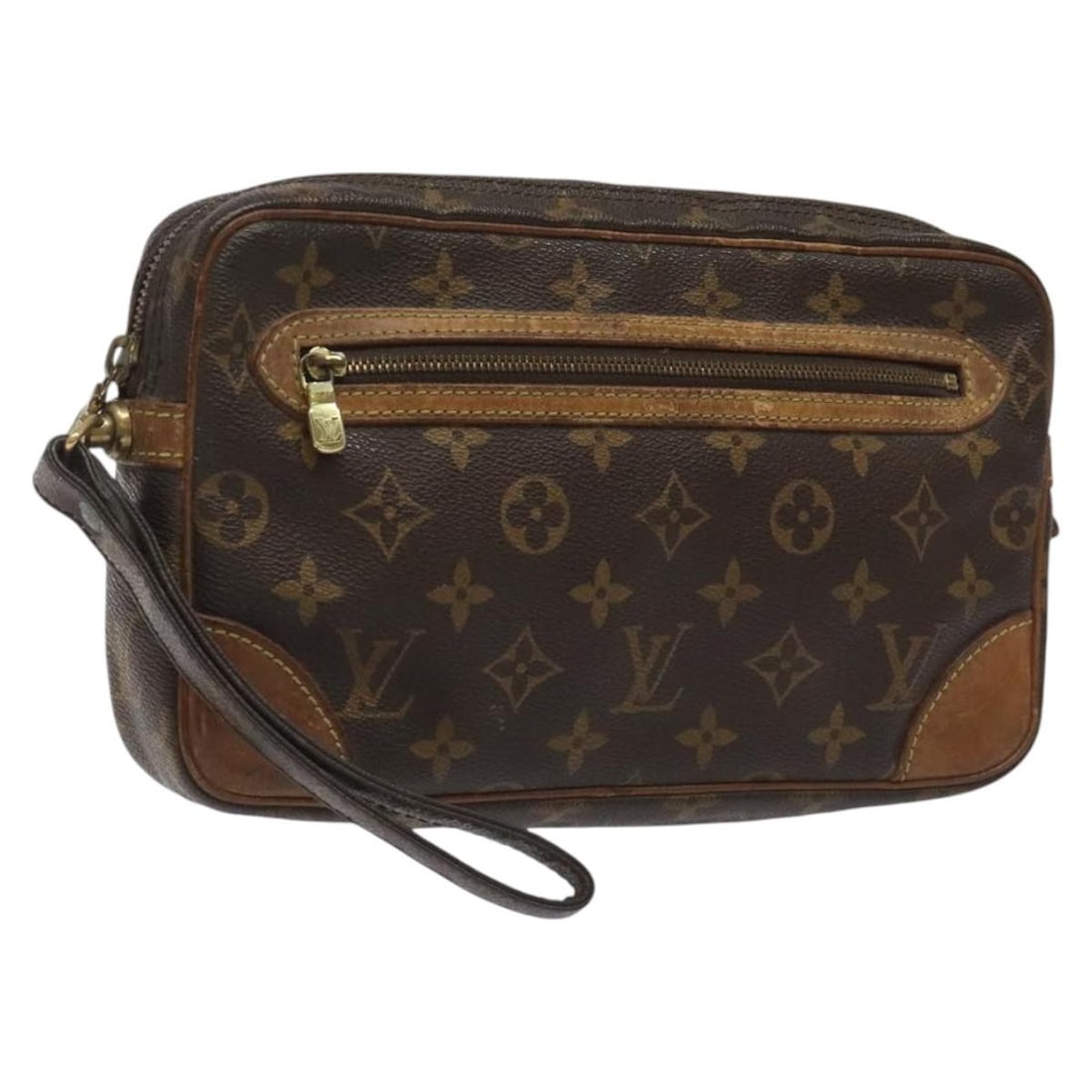 LOUIS VUITTON Monogram Marly Dragonne GM Clutch Bag M51825 Made in France (1 of 18)