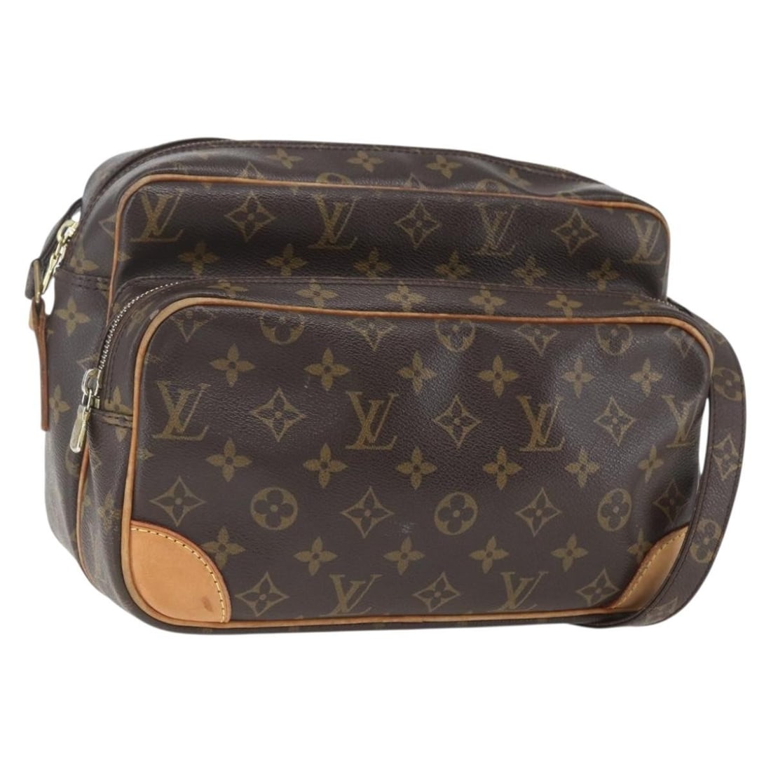 Louis Vuitton Nile Monogram Canvas Shoulder Bag M45244 Aftermarket Base: Louis Vuitton Nile Monogram Canvas Shoulder Bag M45244 Aftermarket Base This Louis Vuitton Monogram Nile Shoulder Bag features the iconic monogram canvas with a classic shoulder bag design. The bag me