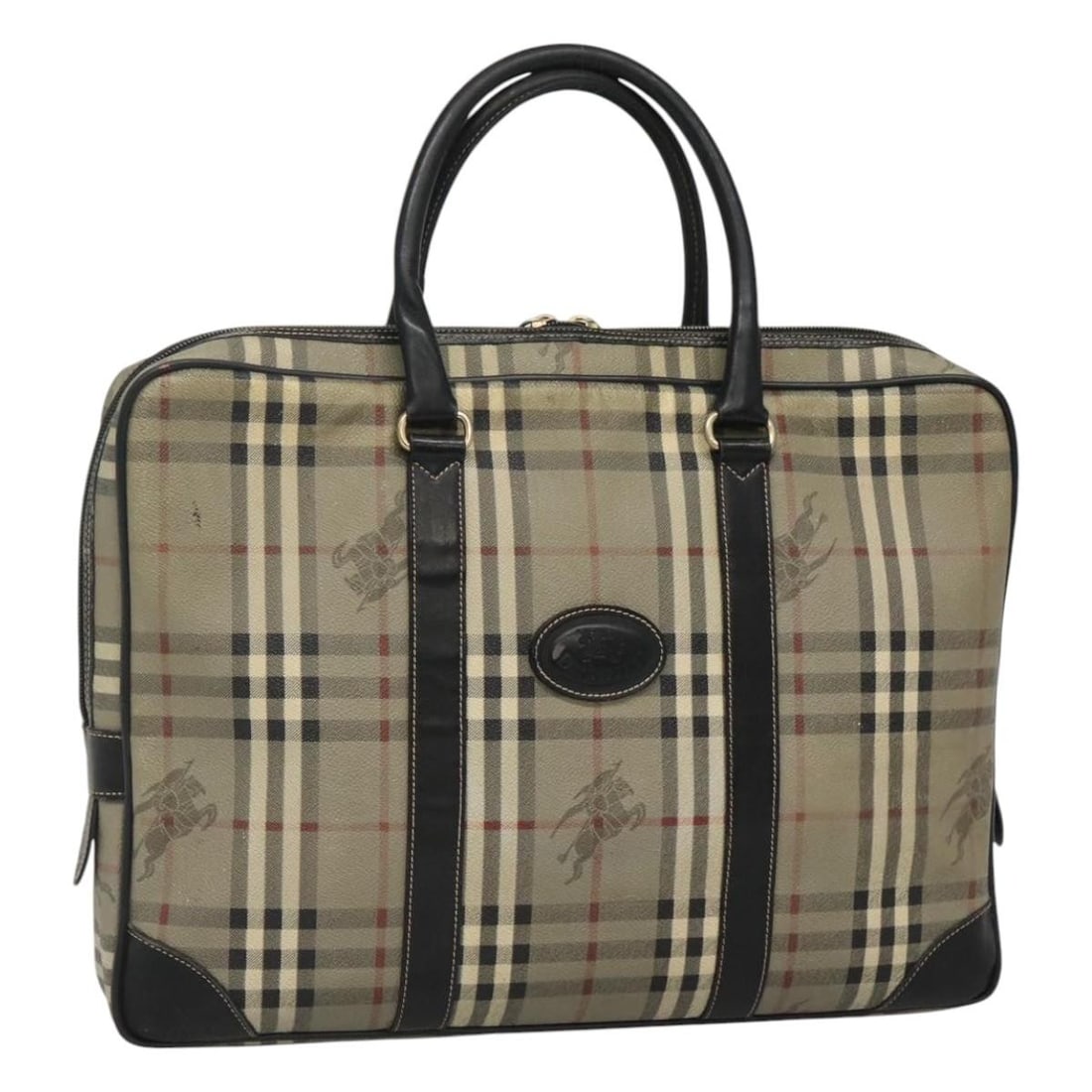 Burberrys Gray Nova Check PVC Leather Business Bag Made in Italy: Burberrys Gray Nova Check PVC Leather Business Bag Made in Italy This Burberrys Nova Check Business Bag is a stylish and functional accessory crafted from durable PVC leather in a sophisticated gray h