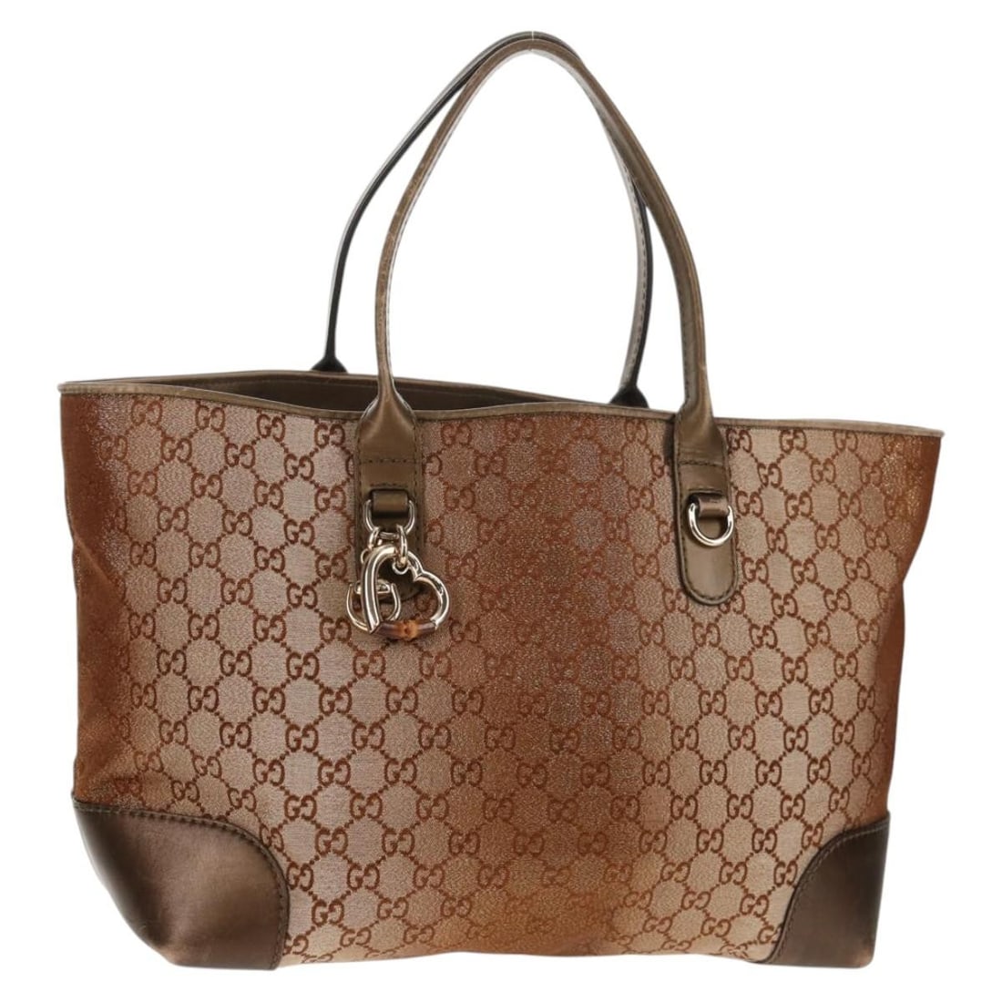 GUCCI GG Canvas Tote Bag Brown Gold Tone Made in Italy: GUCCI GG Canvas Tote Bag Brown Gold Tone Made in Italy This GUCCI GG Canvas Tote Bag is a stylish and functional accessory, perfect for everyday use. Crafted in Italy, this tote features a classic bro