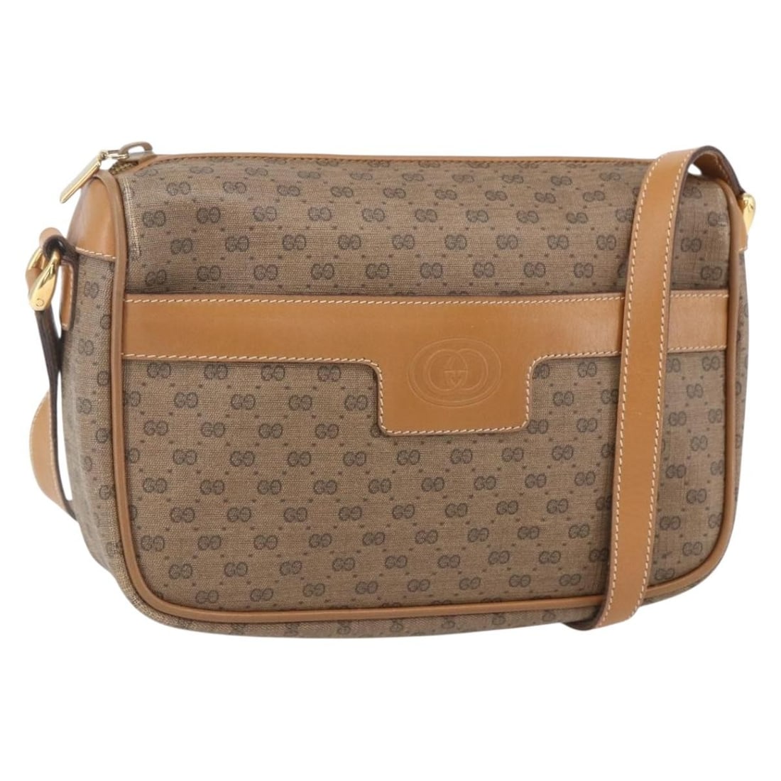 Gucci Micro GG Supreme Beige Gold PVC Shoulder Bag 001 14 0412 Italy: Gucci Micro GG Supreme Beige Gold PVC Shoulder Bag 001 14 0412 Italy This GUCCI Micro GG Supreme shoulder bag features a beige and gold color scheme with a PVC leather and micro GG canvas exterior. Th
