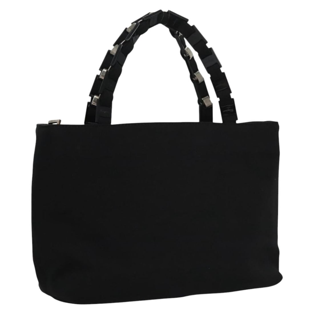 Salvatore Ferragamo Black Nylon Hand Bag Made in Italy Auth 109806 (1 of 18)