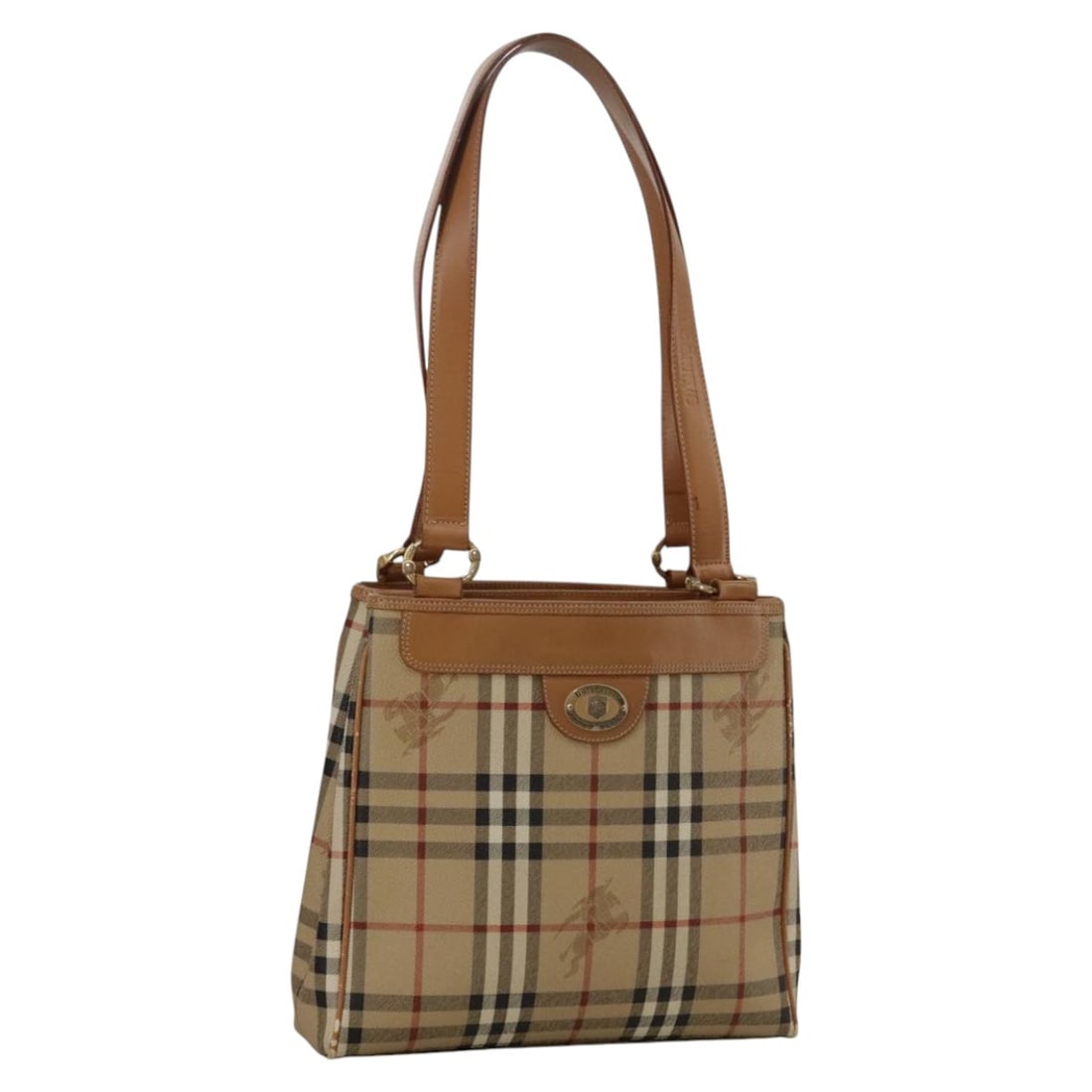 Burberrys Nova Check Beige Gold PVC Shoulder Bag Auth 103531: Burberrys Nova Check Beige Gold PVC Shoulder Bag Auth 103531 This Burberrys Nova Check Shoulder Bag is a stylish accessory made from durable PVC leather, featuring an elegant beige and gold color sche