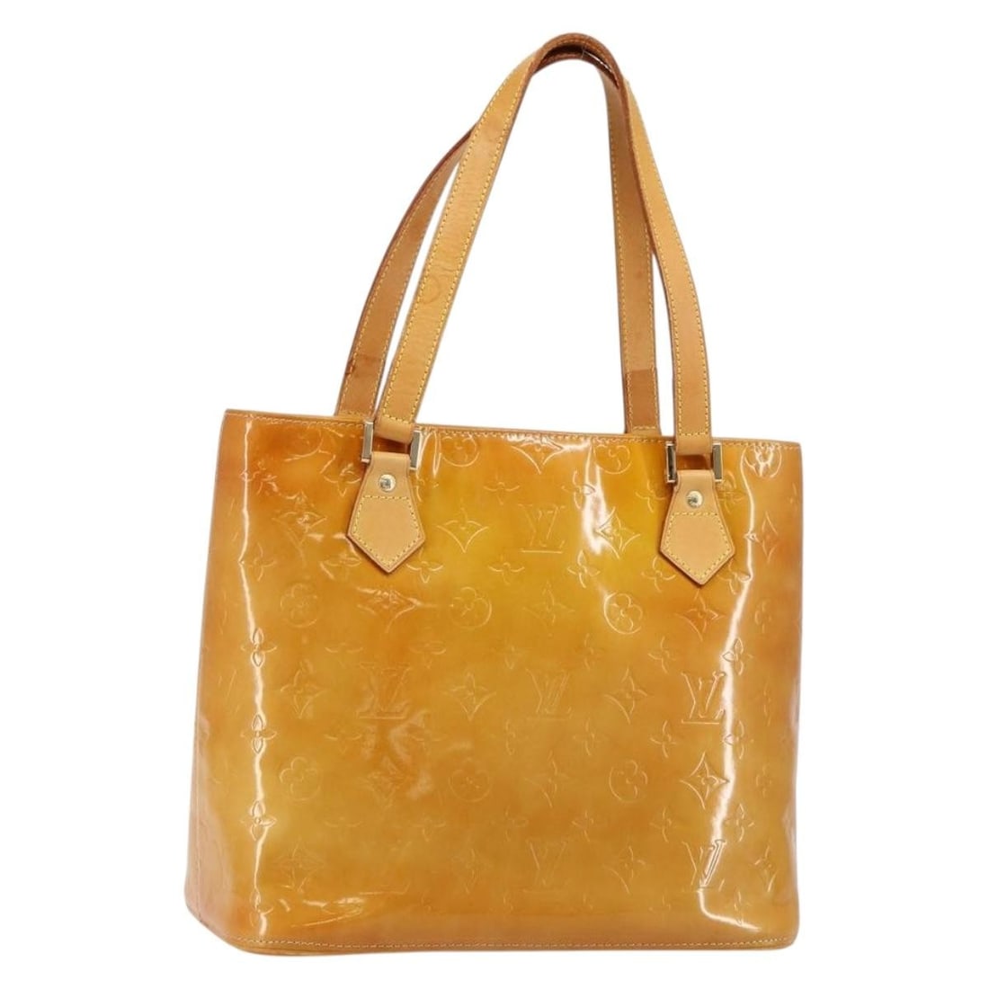 Louis Vuitton Monogram Vernis Houston Hand Bag Beige Patent Leather M91004: Louis Vuitton Monogram Vernis Houston Hand Bag Beige Patent Leather M91004 This Louis Vuitton Monogram Vernis Houston Hand Bag is a stylish accessory crafted from beige patent leather. Its signature d