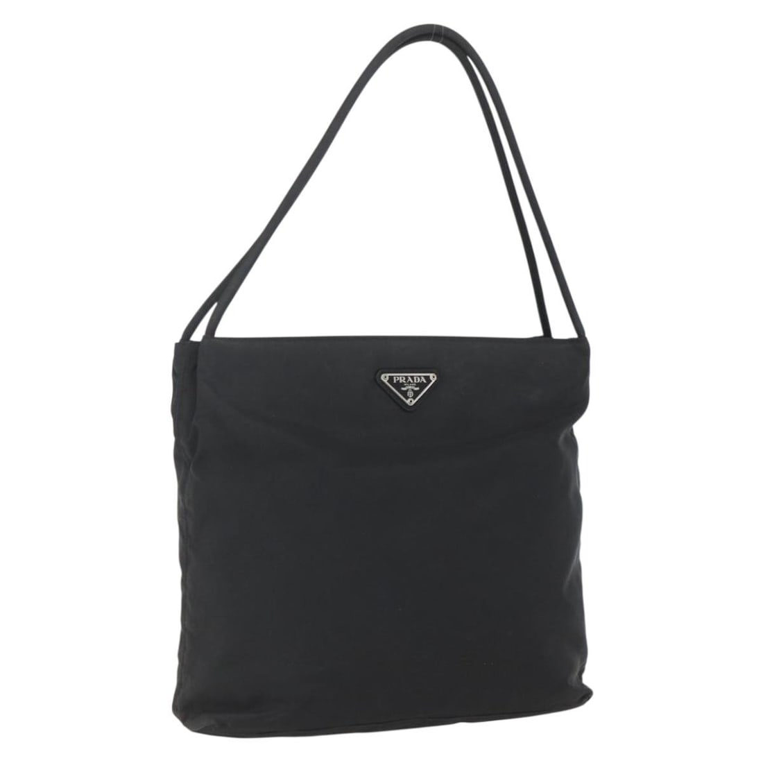 Prada Black Nylon Tote with Silver Accents Made in Italy (1 of 18)