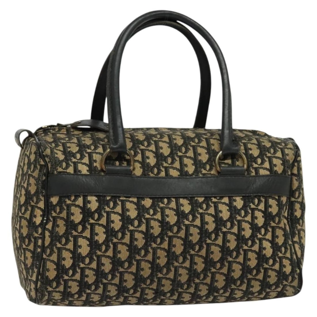 Christian Dior Navy Trotter Canvas Boston Bag Auth (1 of 18)