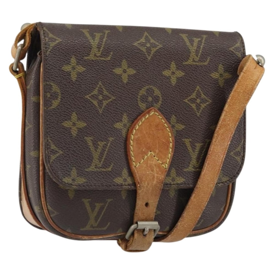 Monogram Canvas Cartouchiere PM Shoulder Bag by Louis Vuitton M51254: Monogram Canvas Cartouchiere PM Shoulder Bag by Louis Vuitton M51254 This is a Louis Vuitton Monogram Cartouchiere PM shoulder bag crafted from monogram canvas. The bag features a classic monogram ext