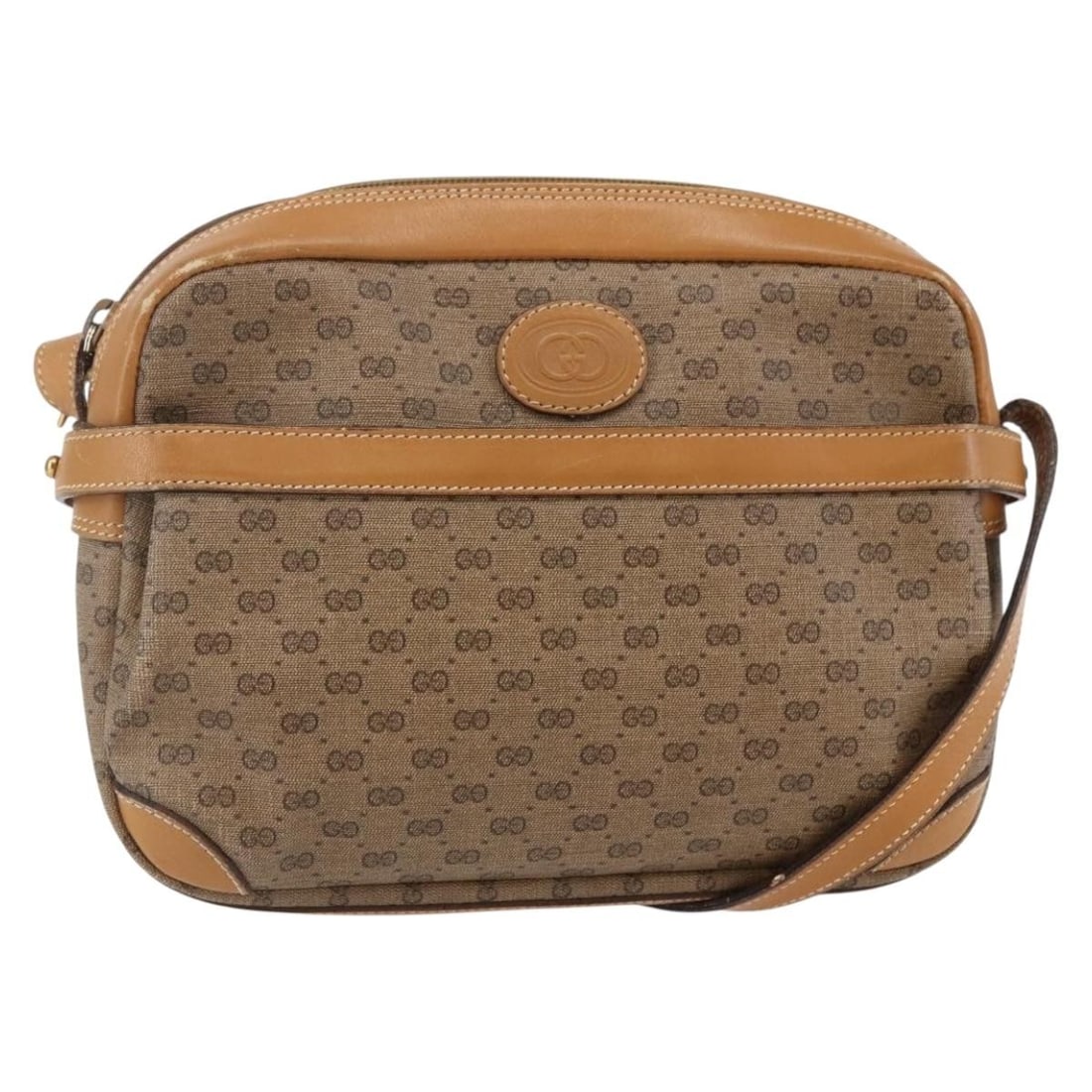 GUCCI Micro GG Supreme Shoulder Bag Beige Gold PVC 007 23 0017 Auth: GUCCI Micro GG Supreme Shoulder Bag Beige Gold PVC 007 23 0017 Auth Introducing the GUCCI Micro GG Supreme Shoulder Bag, a stylish accessory perfect for any occasion. This shoulder bag, crafted in Ita