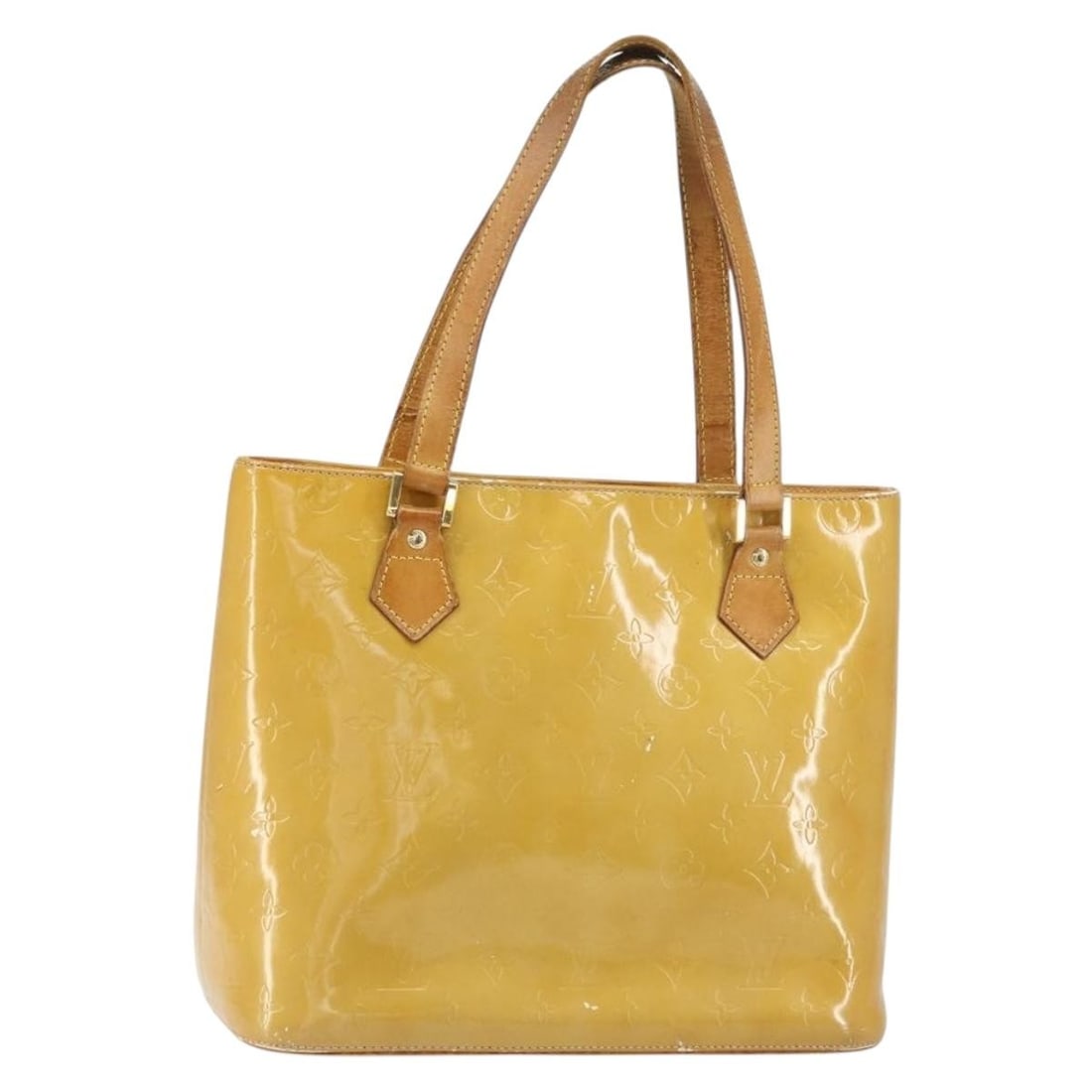 Louis Vuitton Houston Beige Patent Leather Monogram Vernis Tote M91004 (1 of 18)