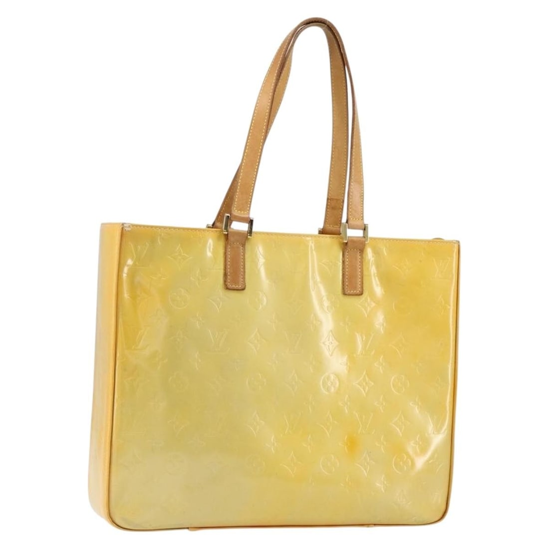 LOUIS VUITTON Monogram Vernis Columbus Tote Bag Gris M91028 Auth: LOUIS VUITTON Monogram Vernis Columbus Tote Bag Gris M91028 Auth Introducing the LOUIS VUITTON Monogram Vernis Columbus Tote Bag in a stylish Gris color. This elegant tote features a durable patent le