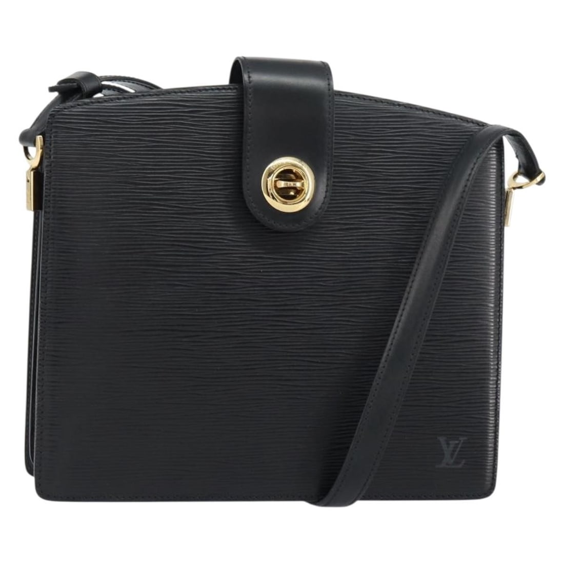 LOUIS VUITTON Epi Capuchin Black Shoulder Bag M52342 Authenticated: LOUIS VUITTON Epi Capuchin Black Shoulder Bag M52342 Authenticated This Louis Vuitton Epi Capuchin Shoulder Bag is a striking accessory crafted in France from durable Epi leather, featuring a sleek bl