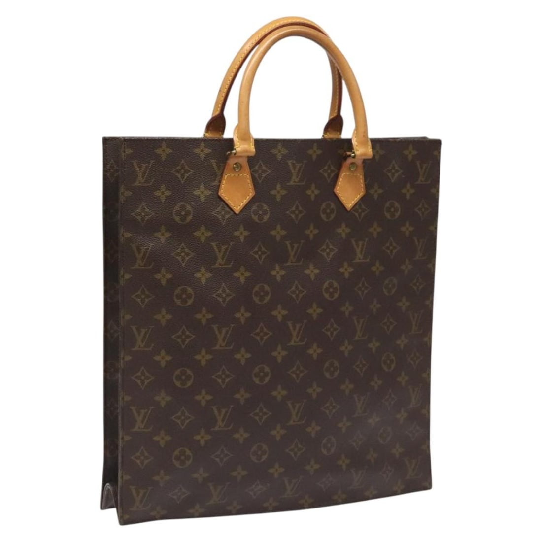 LOUIS VUITTON Monogram Sac Plat Hand Bag M51140 Vintage Auth MI0942 (1 of 18)