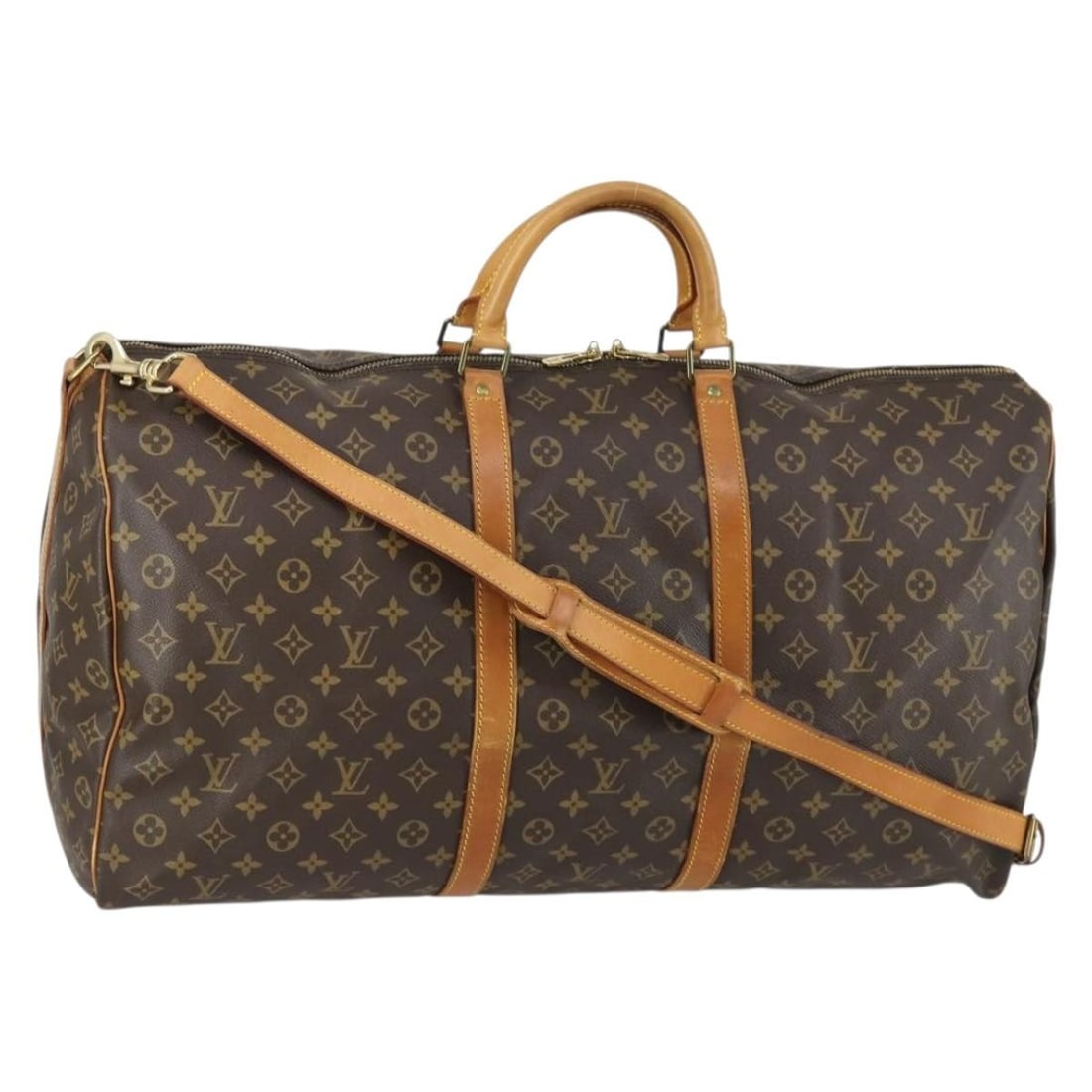 Louis Vuitton Keepall Bandouliere 60 Monogram Canvas Boston Bag M41412 with Strap (1 of 18)