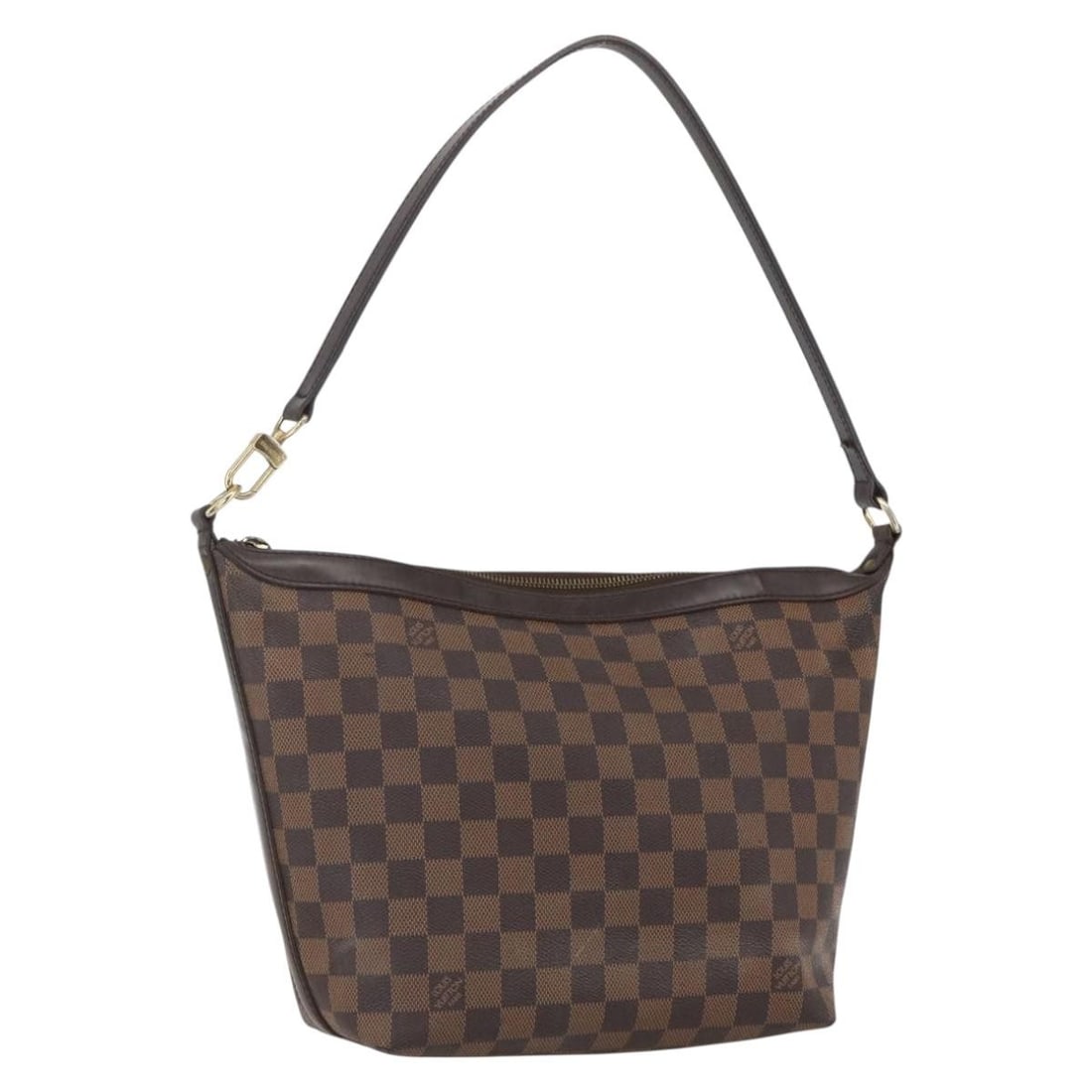 Louis Vuitton Illovo MM Damier Ebene Canvas Shoulder Bag N51995 France: Louis Vuitton Illovo MM Damier Ebene Canvas Shoulder Bag N51995 France This Louis Vuitton Illovo MM shoulder bag features the signature Damier Ebene canvas in a classic brown color. The bag includes a