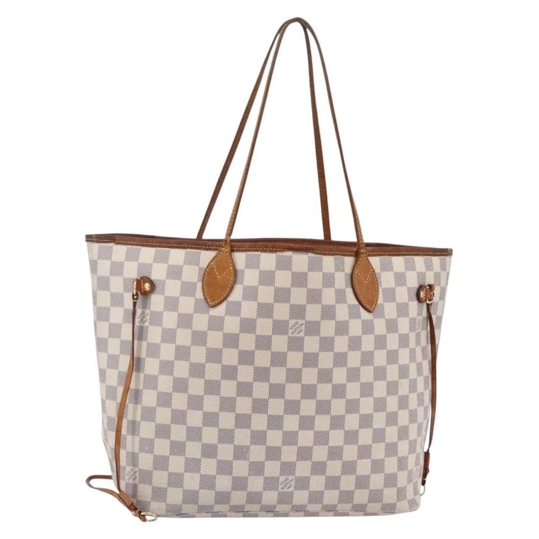 LOUIS VUITTON Damier Azur Neverfull MM Tote Bag N41605 Auth Spain (1 of 18)