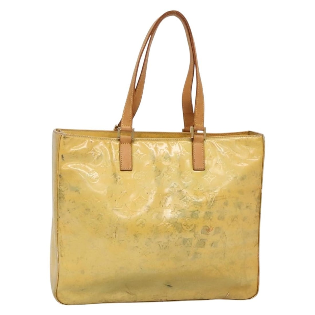 Louis Vuitton Monogram Vernis Columbus Tote Bag Gris M91028 Patent Leather: Louis Vuitton Monogram Vernis Columbus Tote Bag Gris M91028 Patent Leather This Louis Vuitton Monogram Vernis Columbus Tote Bag in Gris is a stylish accessory crafted from high-quality patent leather.