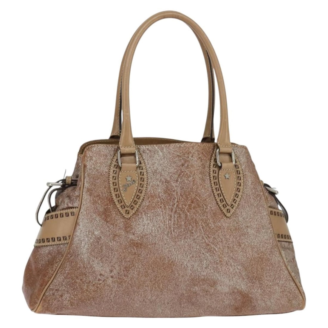 FENDI Etnico Pink Leather Hand Bag Auth 147903 Italy (1 of 18)